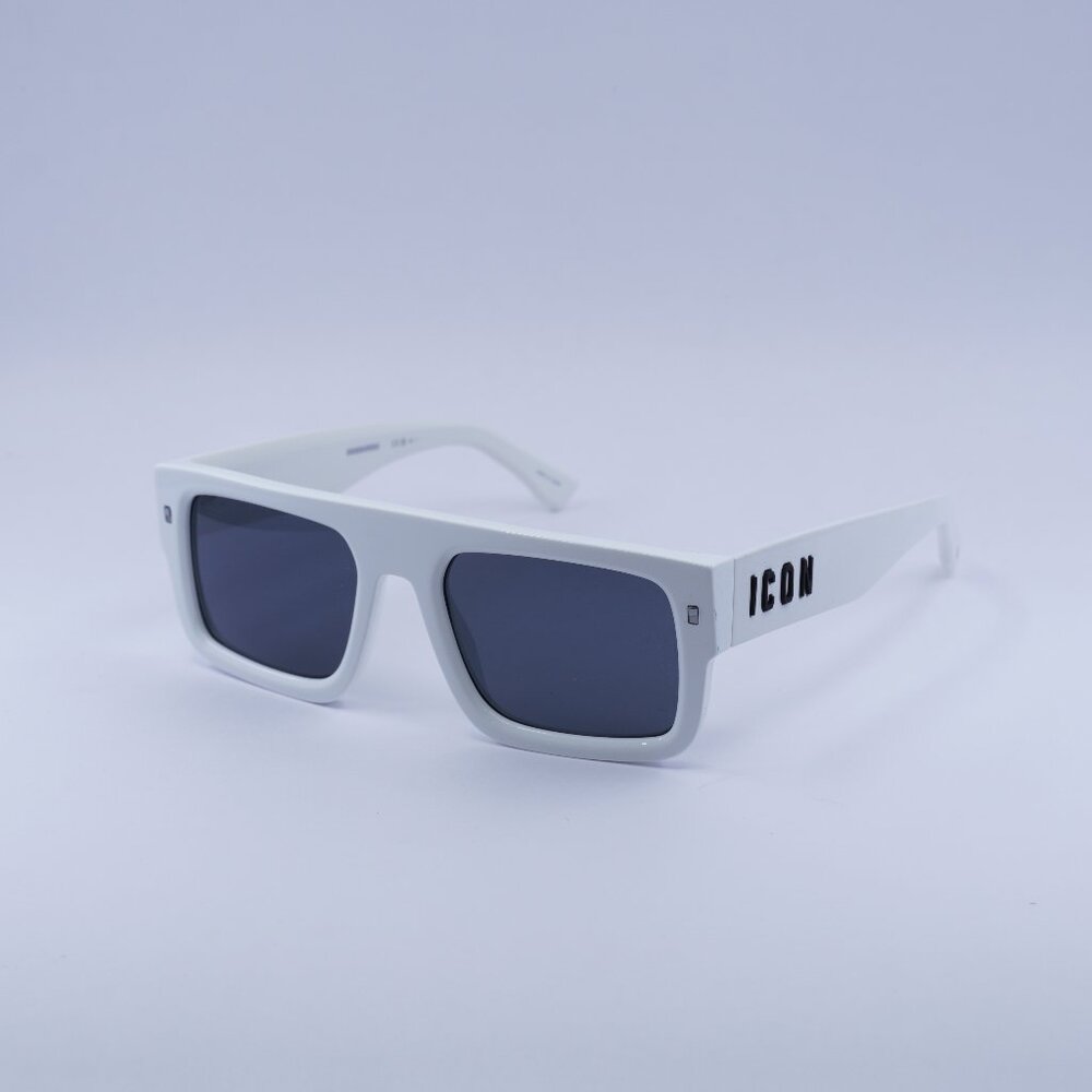 🕶️ New Dsquared2 ICON 0008/S 0VK6 IR Sunglasses - White Frame, Grey Lenses